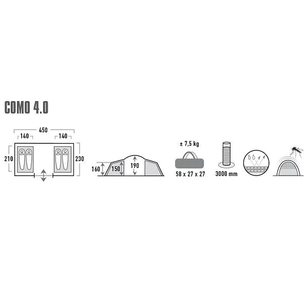 德國4人防水豪華蒙古營 Como 4.0