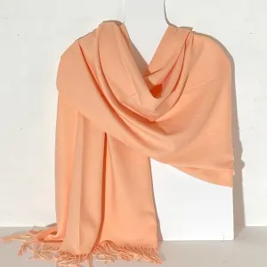 Aggie Cashmere Mix Wrap - Apricot