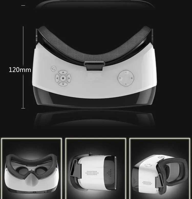 All-in-one VR 3D Headset (Quad Core, 1080P, 360 deg, WEIFI, BT)