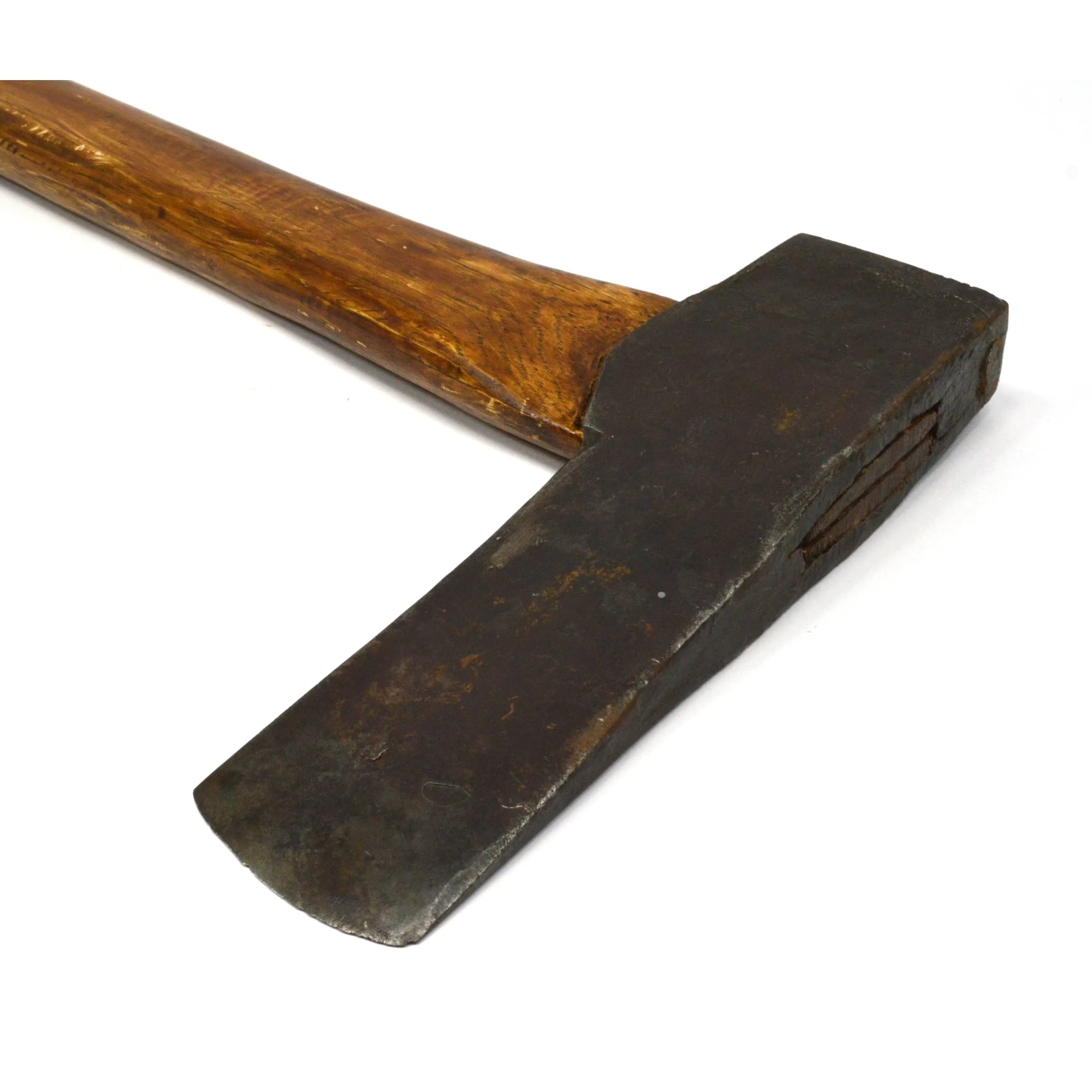 Antique MORTISING-POST AXE by "W. McKINNON" Early Pre-1873 GREAT HARDWOOD HANDLE