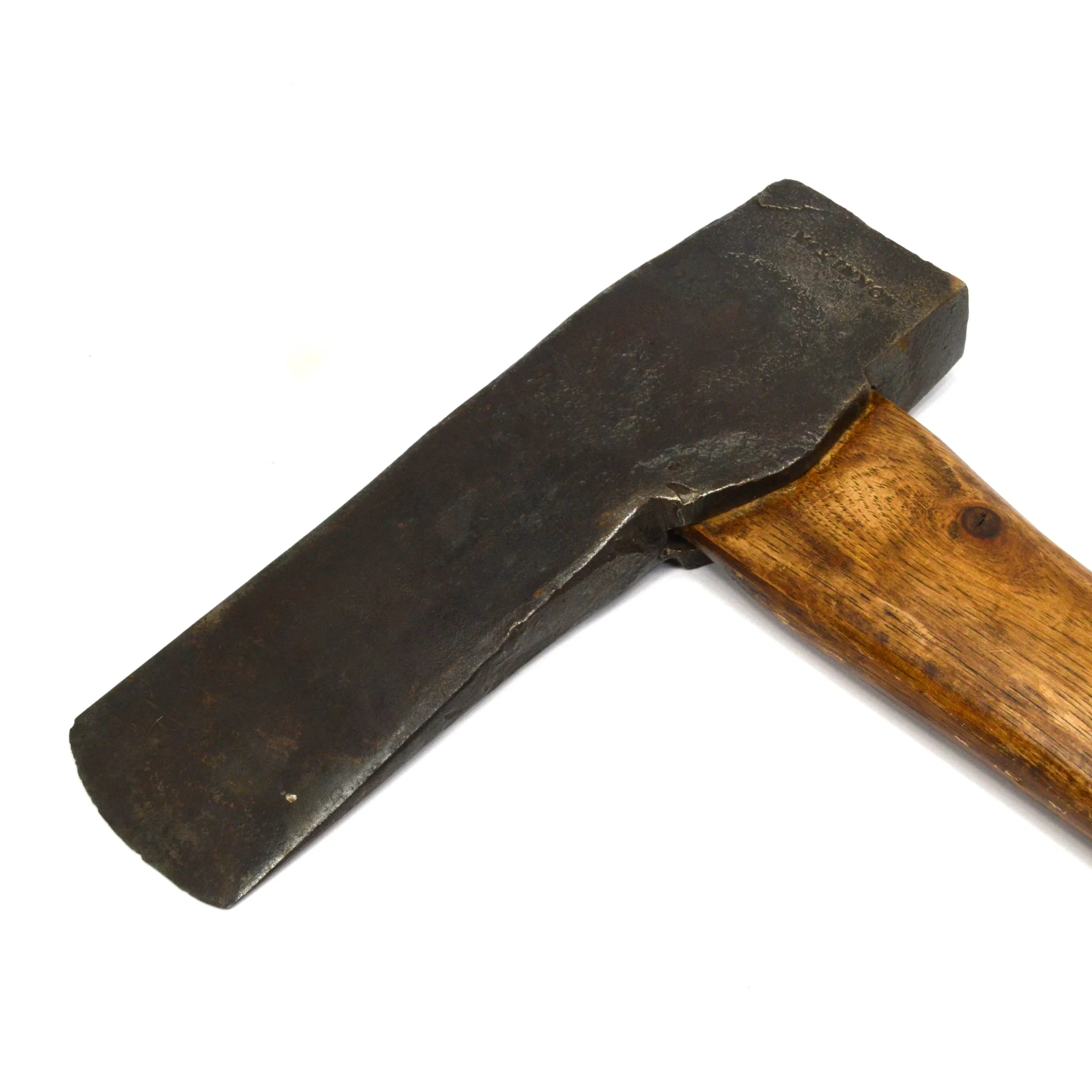 Antique MORTISING-POST AXE by "W. McKINNON" Early Pre-1873 GREAT HARDWOOD HANDLE