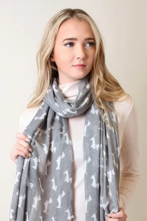 Bella Dachshund Dog Print Fashion Scarf with Tassels (6 Colors)