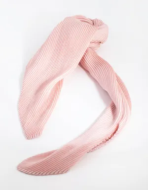 Blush Pleated Bandana Hair Scarf