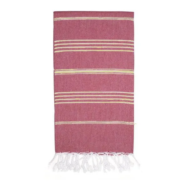 Classic Turkish Towel, Golden Red