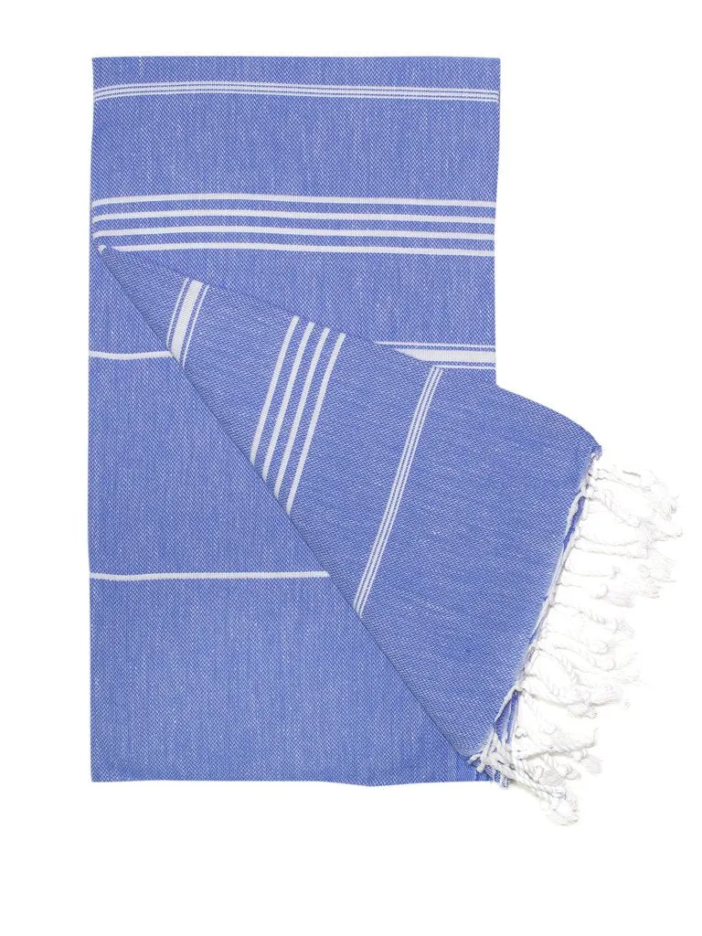 Classic Turkish Towel, Royal Blue