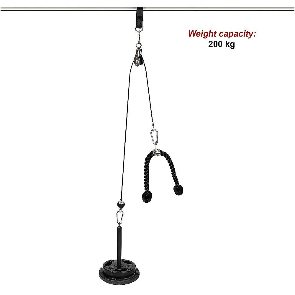 Durable Silent Rotatable Fitness Pulley Set for Triceps Workout