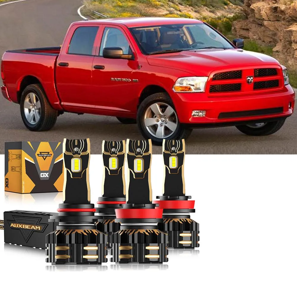 For 2011-2012 Ram 1500 (with 4 headlamps) 9005 H13 LED Headlight Bulbs Bundle