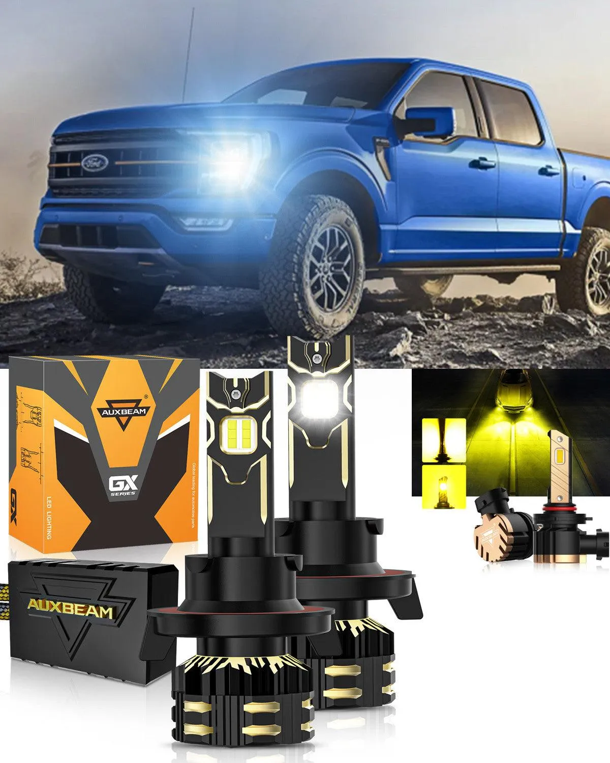 For 2013-2014 Ford F-150 H13 LED Headlight Bulbs