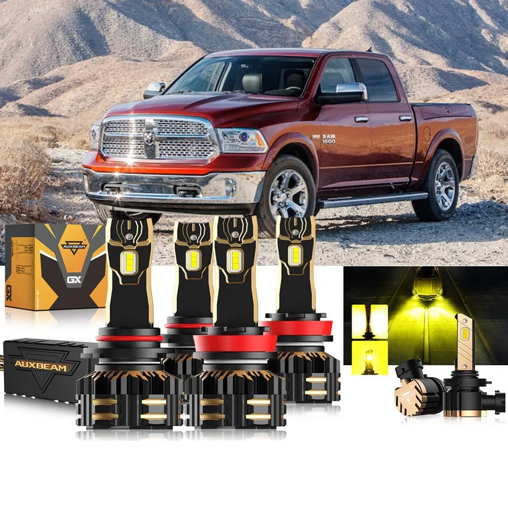 For 2013 Ram 1500 (Without Projector-Type Headlamps) 9005 H11 LED Headlight Bulbs Bundle