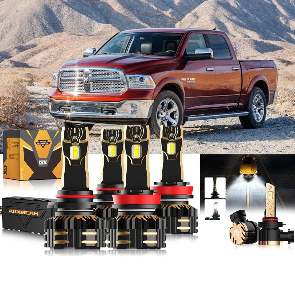 For 2013 Ram 1500 (Without Projector-Type Headlamps) 9005 H11 LED Headlight Bulbs Bundle