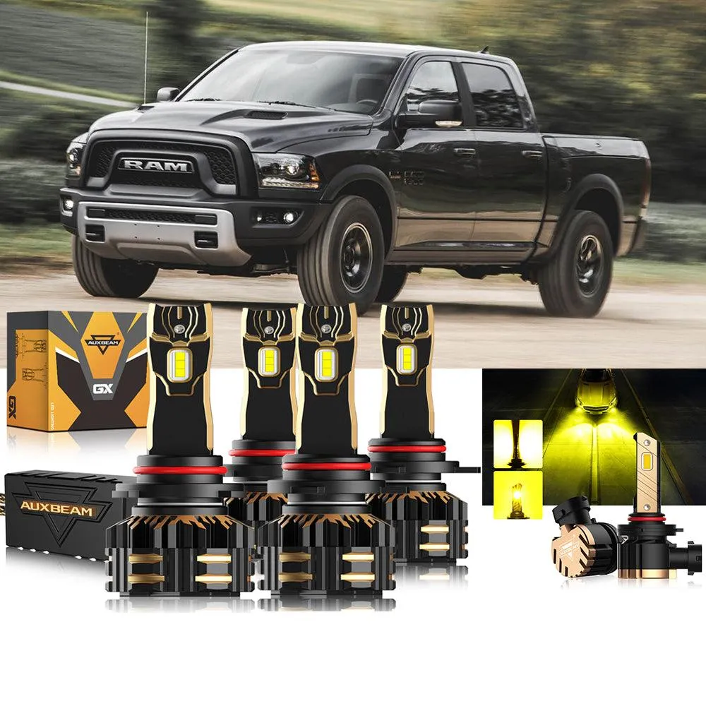 For 2015  Ram 1500 (with projector-type headlights) 9005 9012 LED Headlight Bulbs Bundle