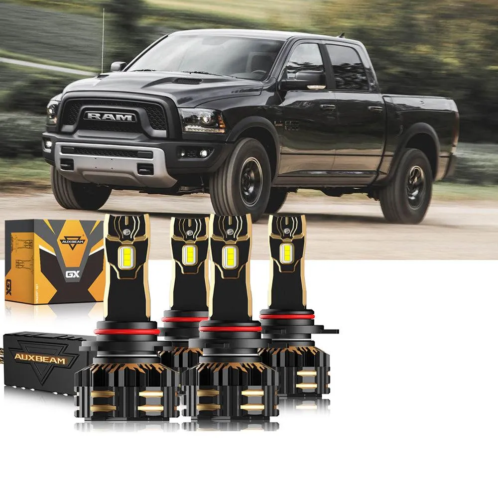 For 2015  Ram 1500 (with projector-type headlights) 9005 9012 LED Headlight Bulbs Bundle