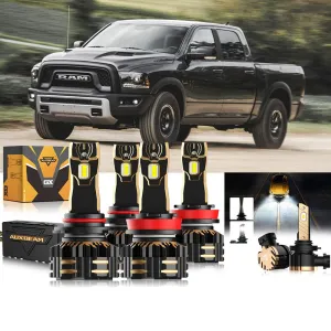 For 2015  Ram 1500 (without projector-type headlights) 9005 H11 LED Headlight Bulbs Bundle