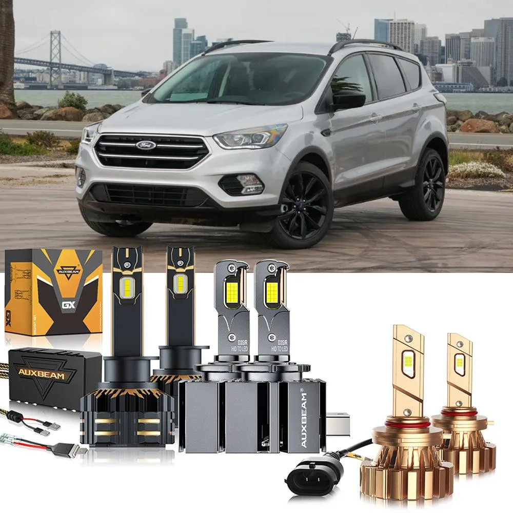 For 2017 Ford Escape H1 D3S LED Headlight Bulbs Bundle