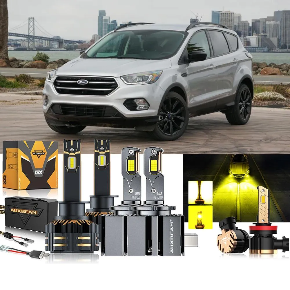 For 2017 Ford Escape H1 D3S LED Headlight Bulbs Bundle