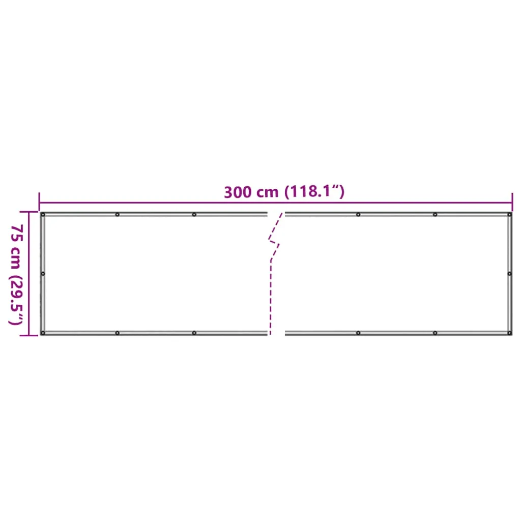 Garden Privacy Screen Anthracite 300x75 cm PVC