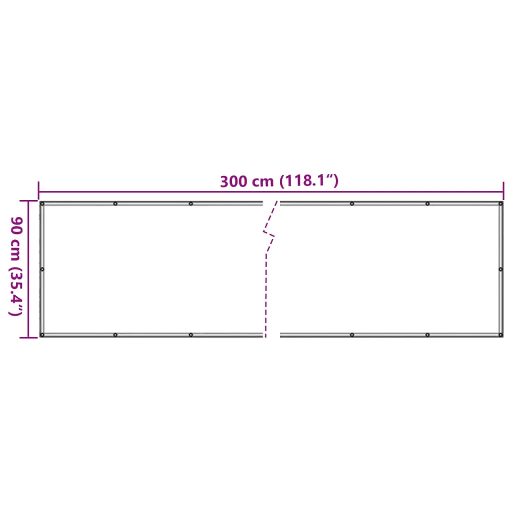 Garden Privacy Screen Anthracite 300x90 cm PVC