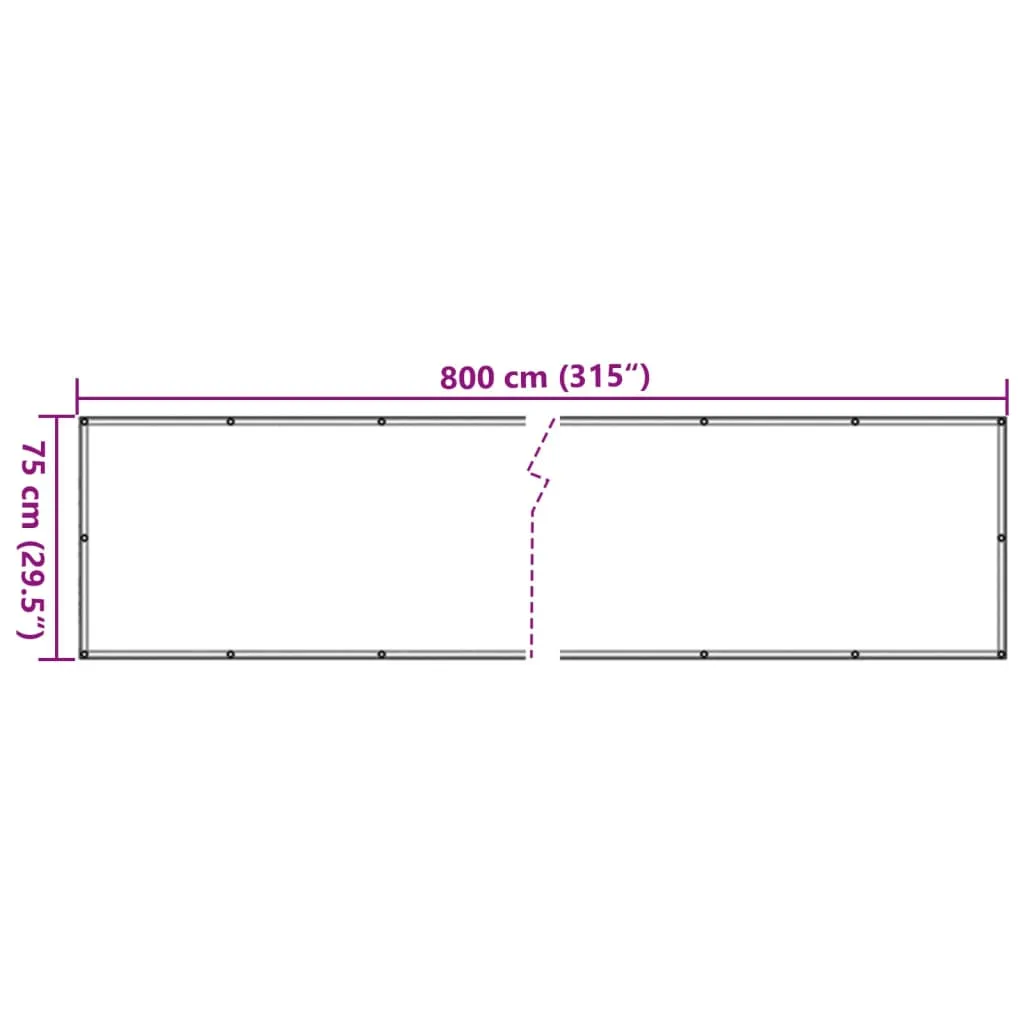 Garden Privacy Screen Anthracite 800x75 cm PVC