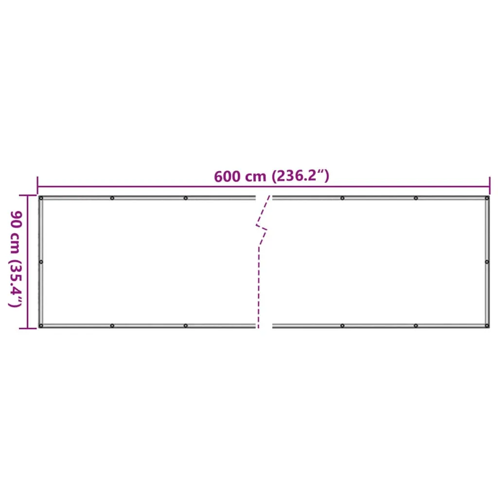 Garden Privacy Screen Cream 600x90 cm PVC