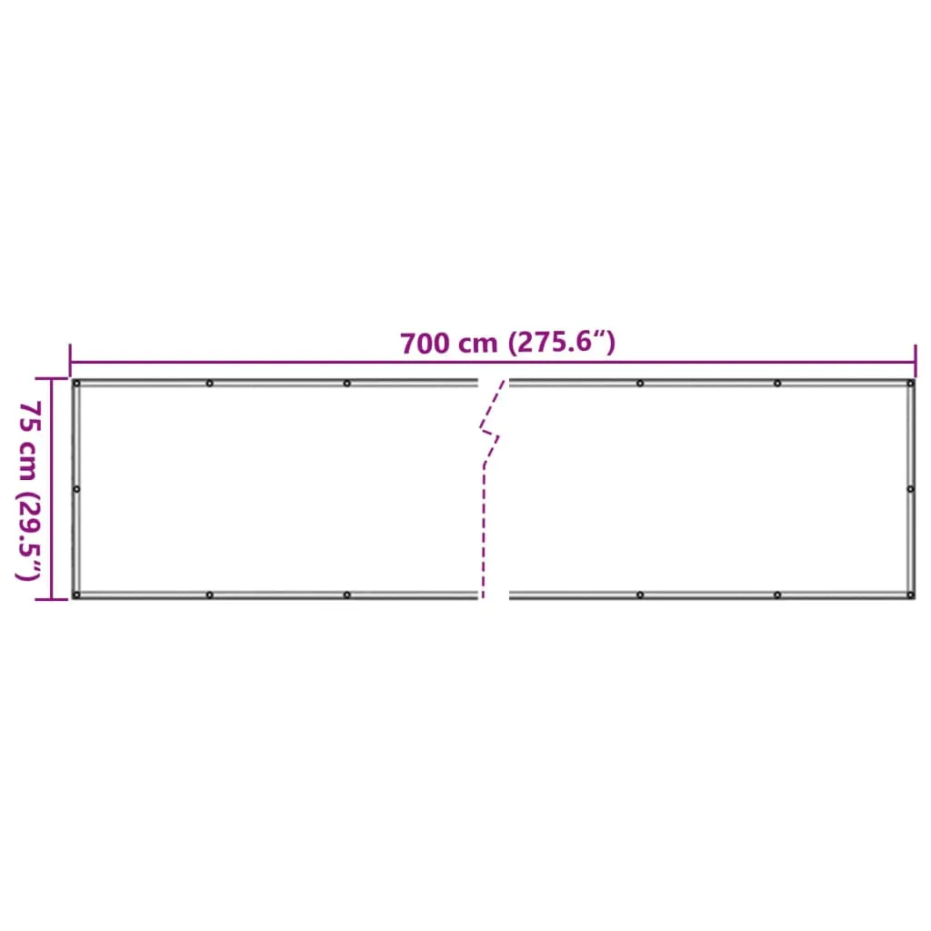 Garden Privacy Screen Cream 700x75 cm PVC