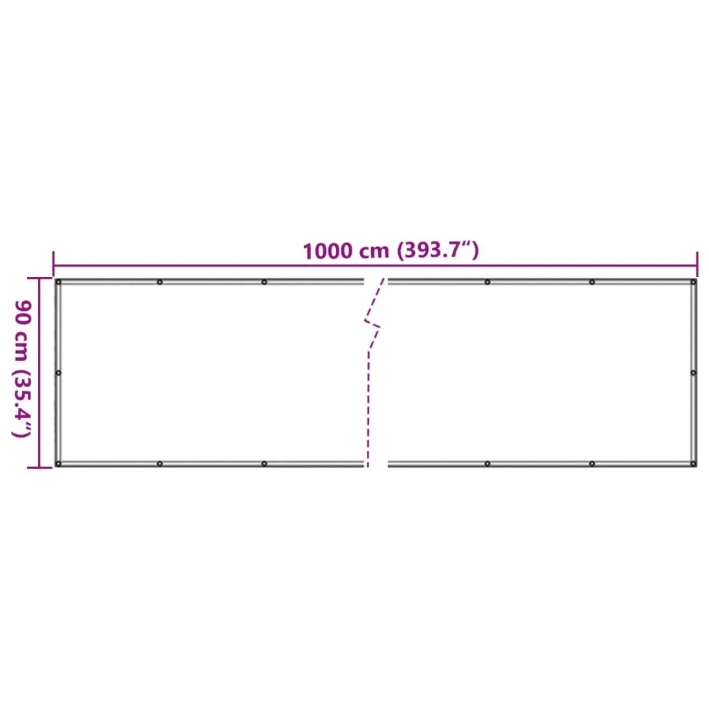 Garden Privacy Screen Grey 1000x90 cm PVC