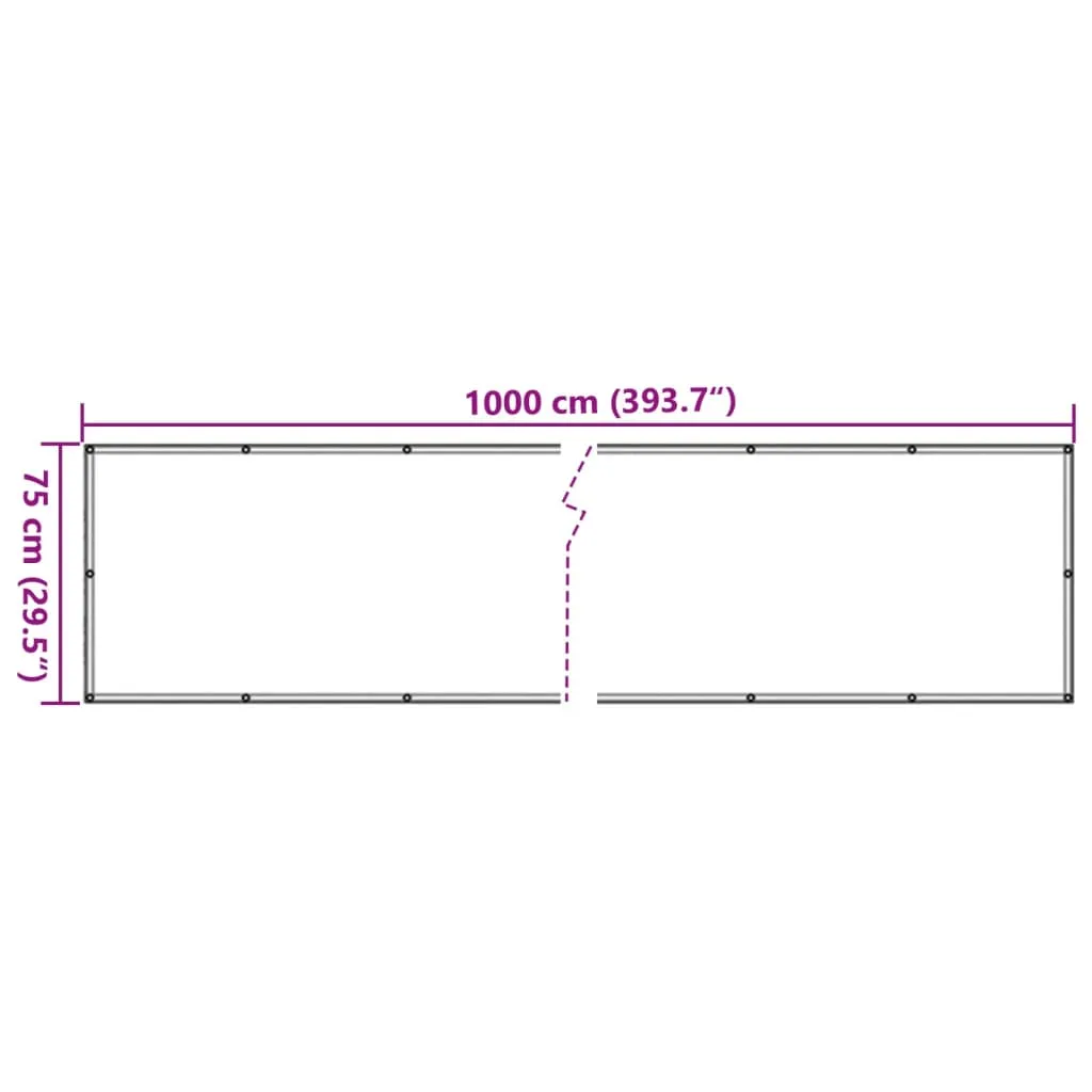 Garden Privacy Screen Plant Look Green 1000x75 cm PVC