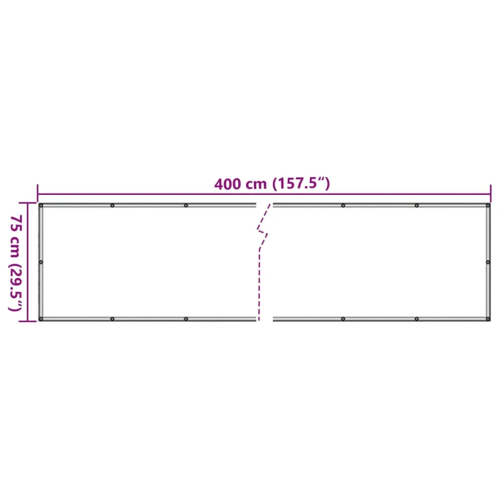 Garden Privacy Screen Plant Look Green 400x75 cm PVC