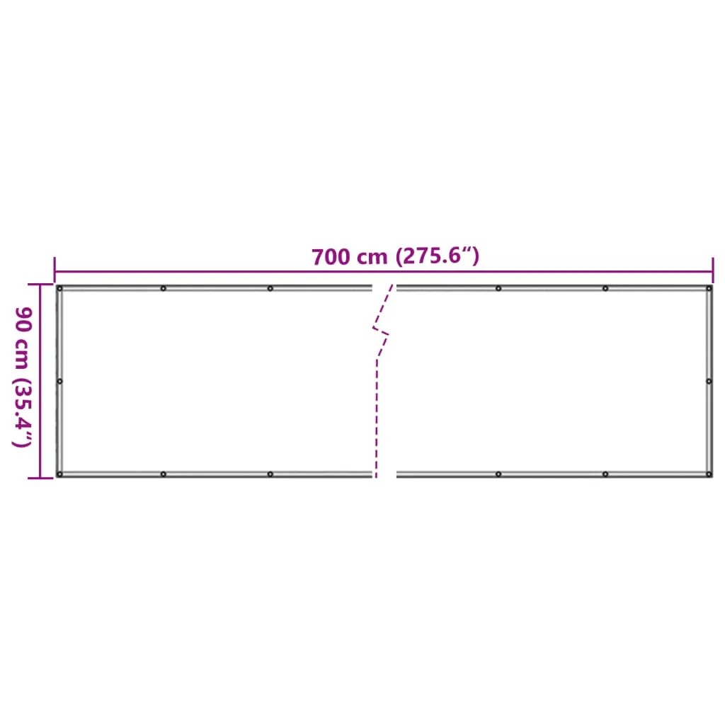 Garden Privacy Screen Plant Look Green 700x90 cm PVC