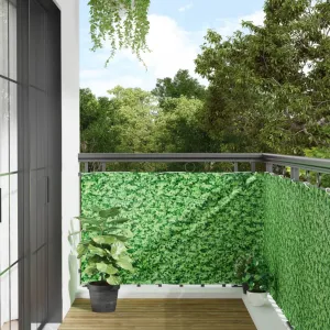 Garden Privacy Screen Plant Look Green 700x90 cm PVC