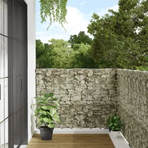 Garden Privacy Screen Stone Look 500x120 cm PVC