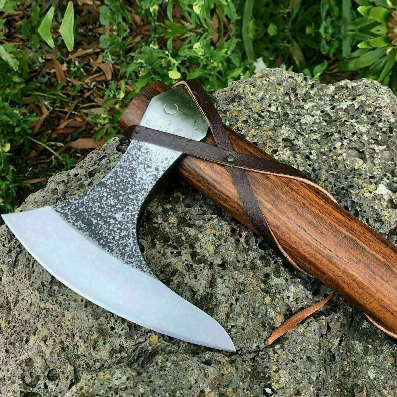 Handmade Carbon Steel Ragnar Axe |  Viking Axe,  Hatchet Axe, Bearded Axe, Camping Axe