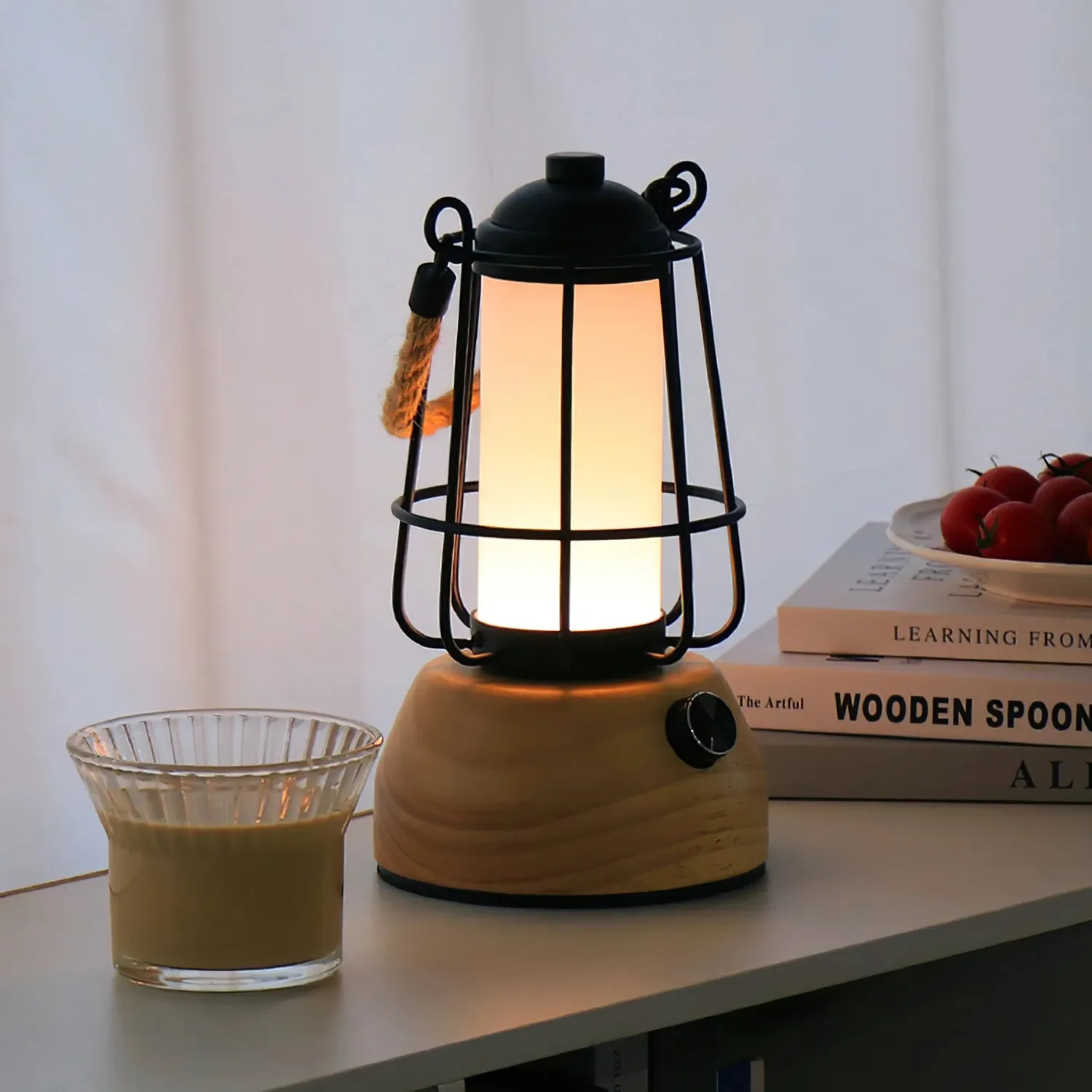 Hemp Rope Lantern Outdoor Table Lamp