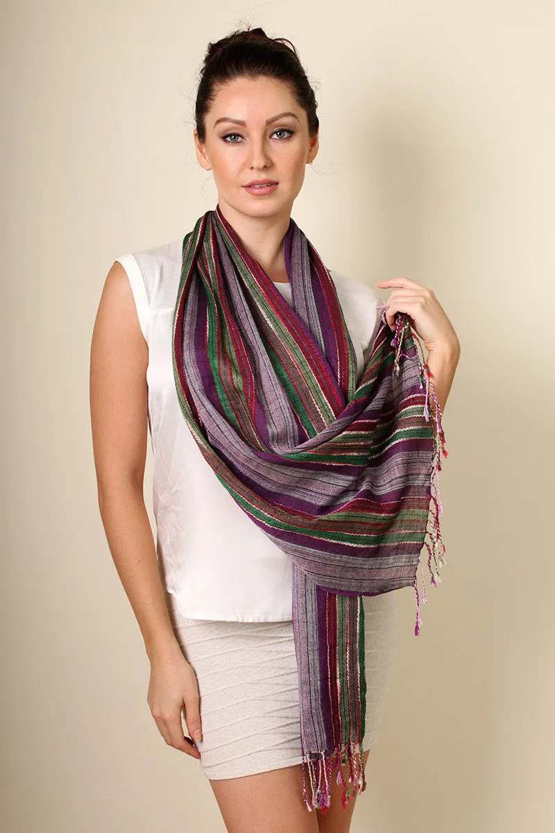 Jewel Dazzle Stripe Scarf (5 Colors)