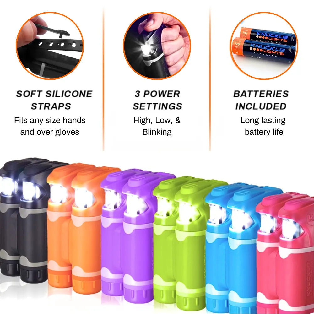 Knuckle Lights COLORS   FREE Safety Gear Bundle