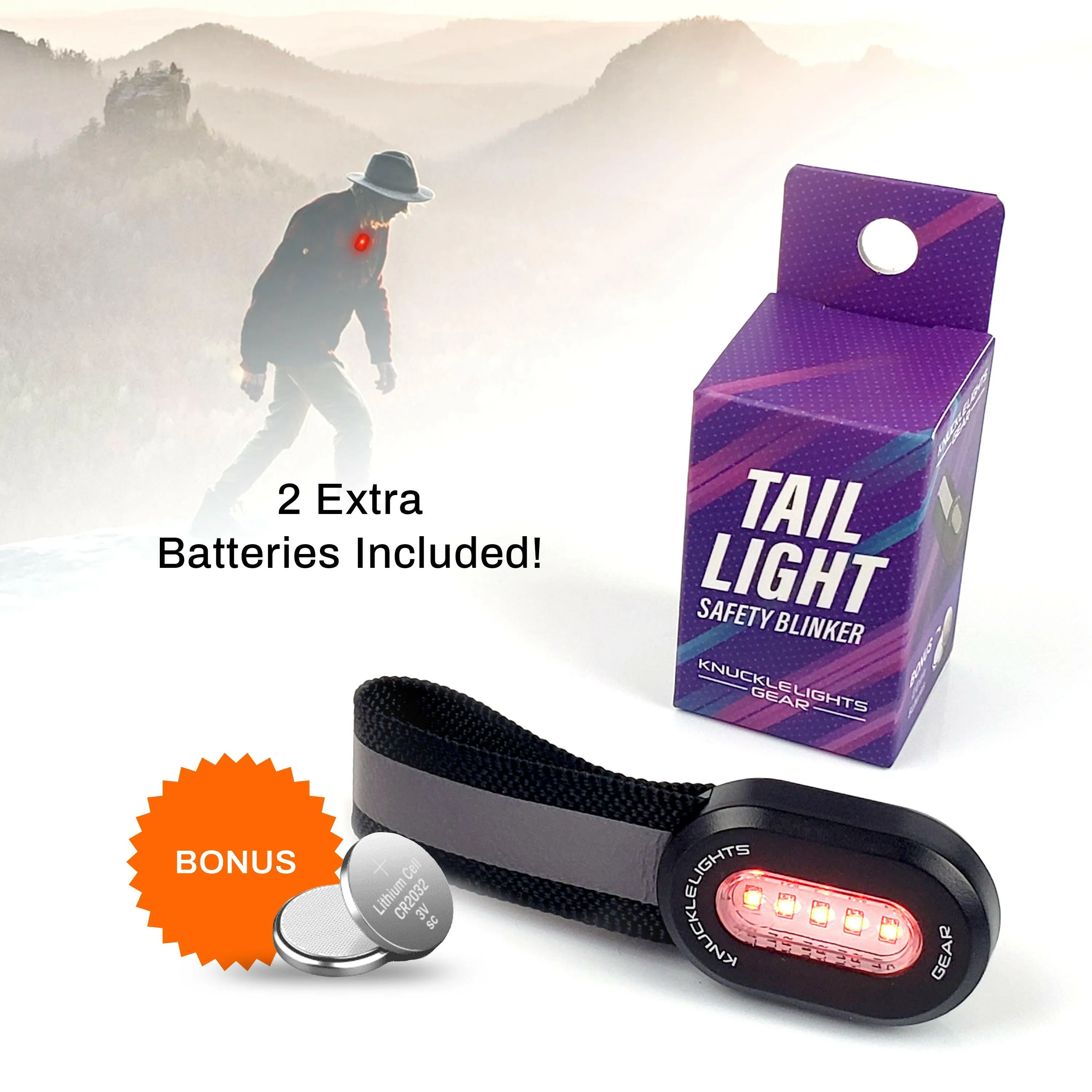 Knuckle Lights ONE   FREE Tail Light Safety Blinker