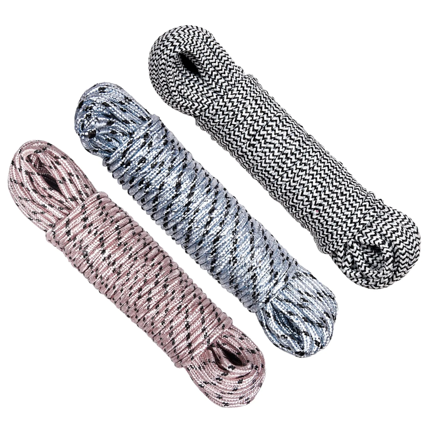 Kuber Industries Cloth Drying Rope | Nylon Synthetic Laundry Line Rope | Laundry Clothesline | Cloth Drying Wire Synthetic Rope | Clothes Drying Line | 20 MTR | Pack of 3 | Multicolor