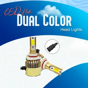 LED Hid Dual Color For Head Lights - Headlamps | Car Front Light - 9005