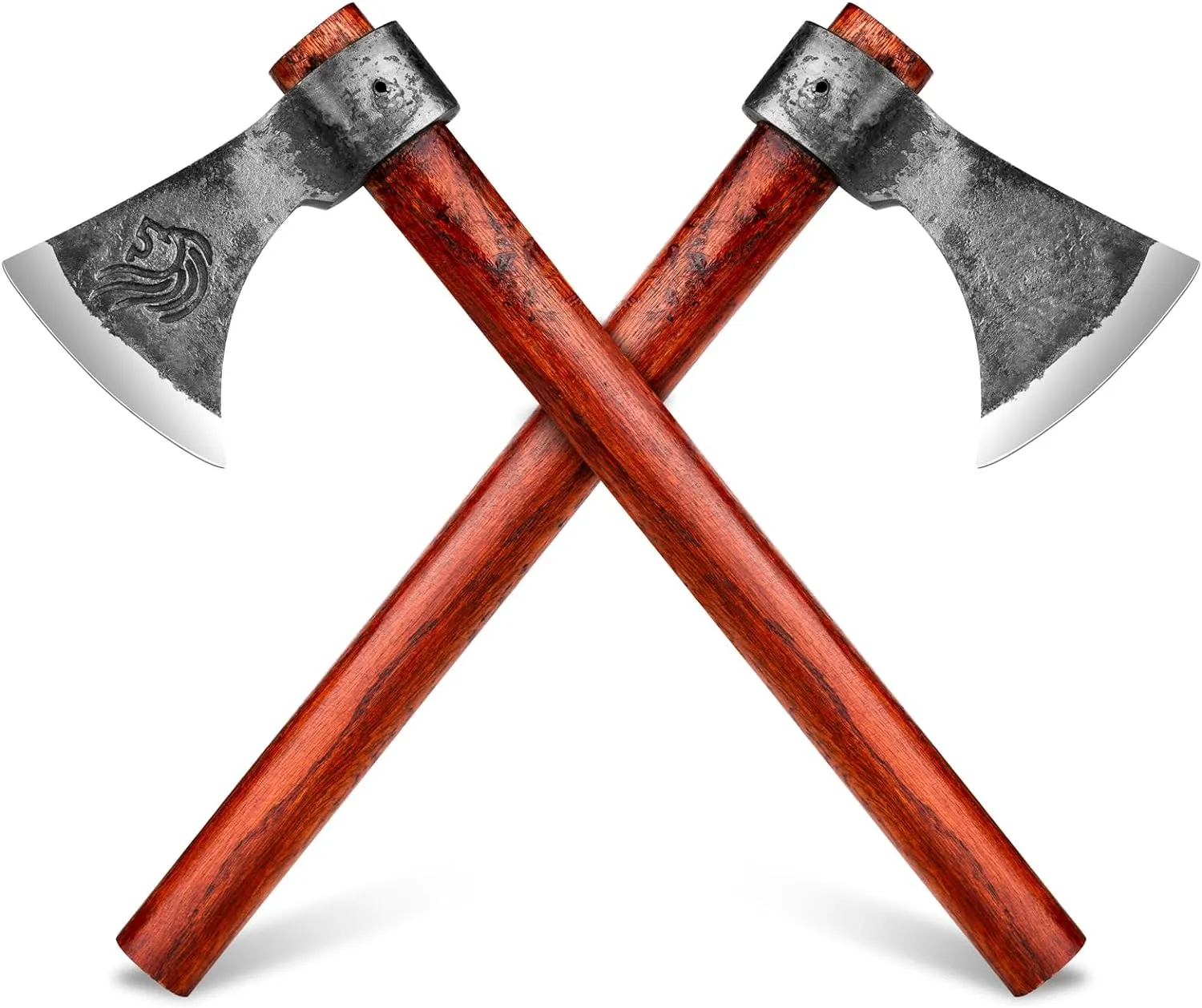 Nedfoss Vikings Throwing Axes, 2 Pack of 16 Inches Throwing Axe Set with 1065 High Carbon Steel & Wooden Handle