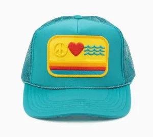 Peace, Love & Waves Patch Hat