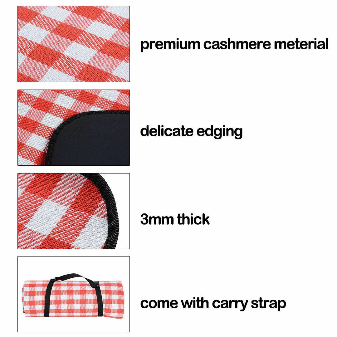 Premium Large Cashmere Picnic Blanket