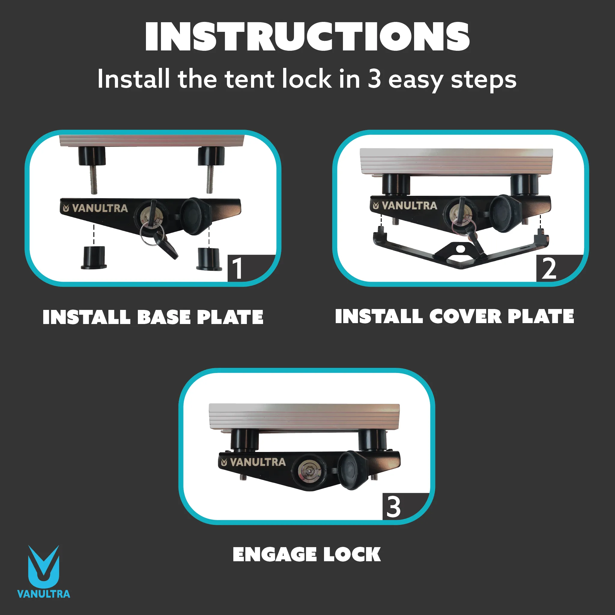 Roof Top Tent Locking Mount