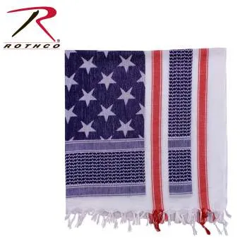 Stars and Stripes US Flag Shemagh Tactical Desert Keffiyeh Scarf