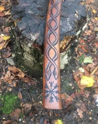 Stunning Hand Carved Viking Axe