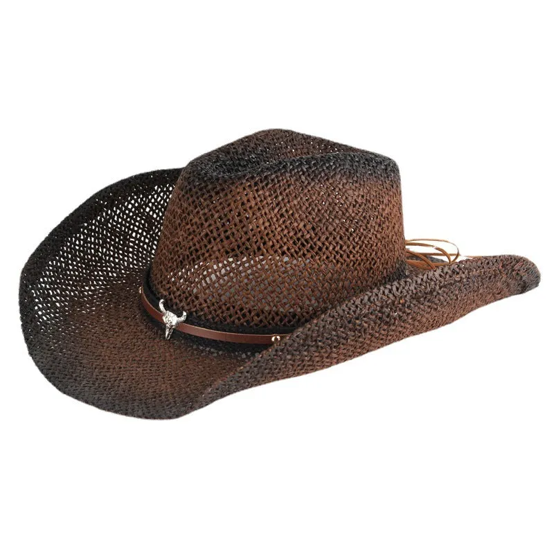 Summer outdoor travel hats European and American men's and women's fashion jazz hats Western cowboy straw hats