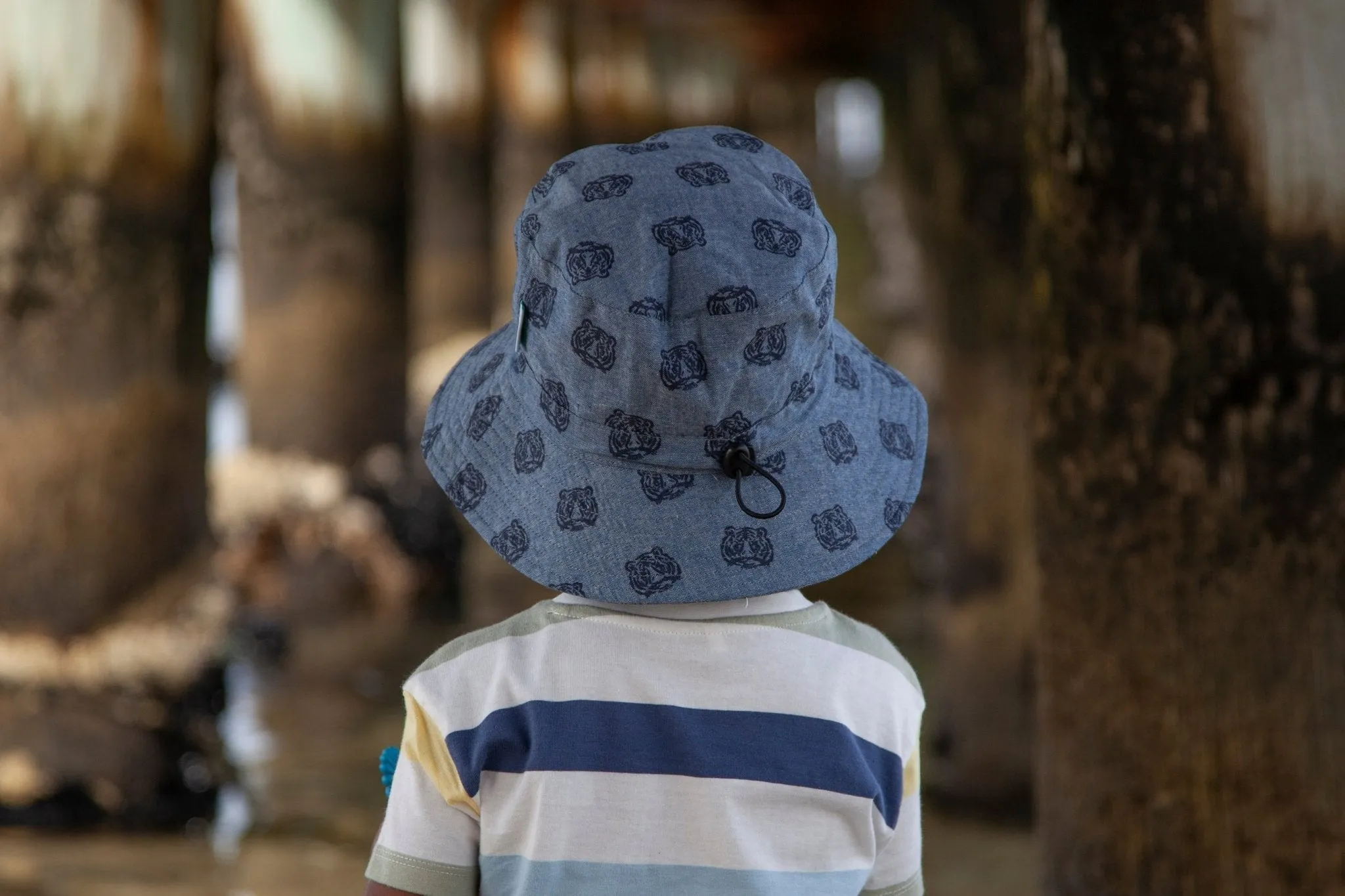 Tiger Face Wide Brim Bucket Hat