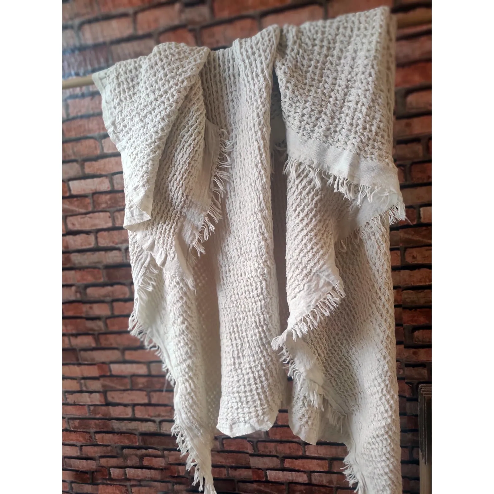 Turkish Towel Waffle Throw & Blanket