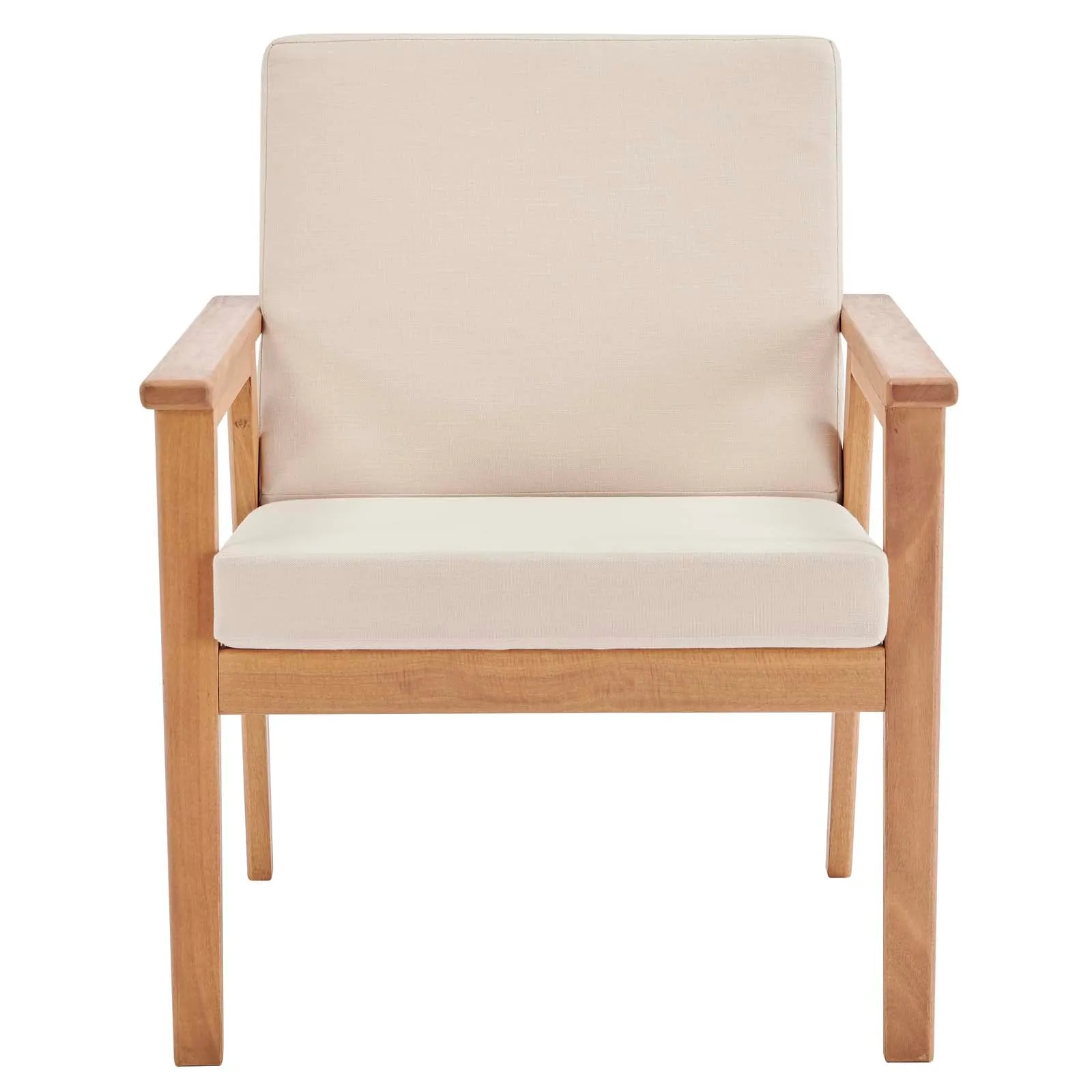 Vero Ash Wood Outdoor Patio Armchair Natural Beige