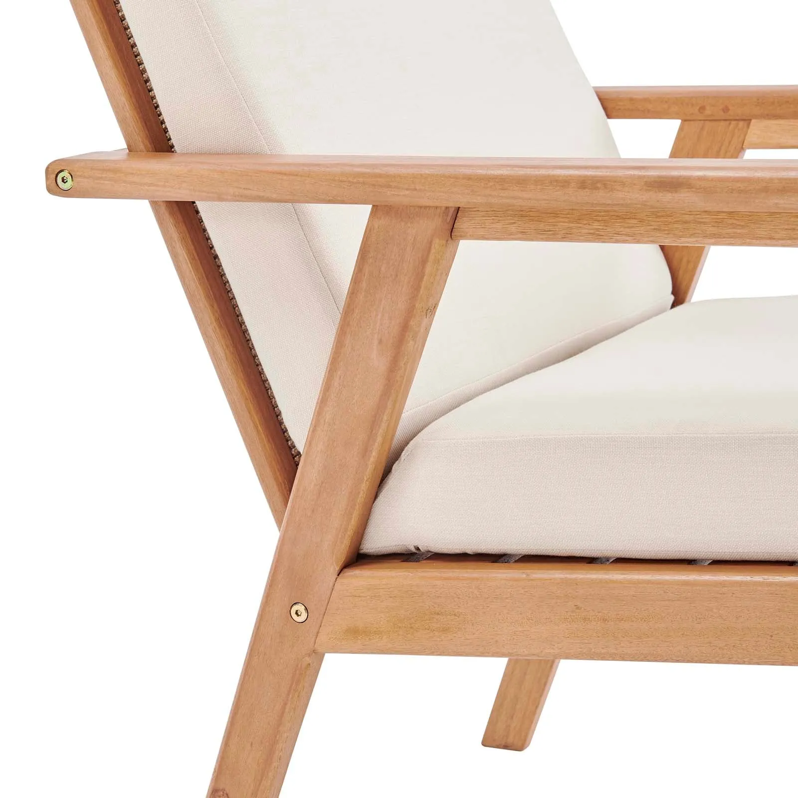 Vero Ash Wood Outdoor Patio Armchair Natural Beige