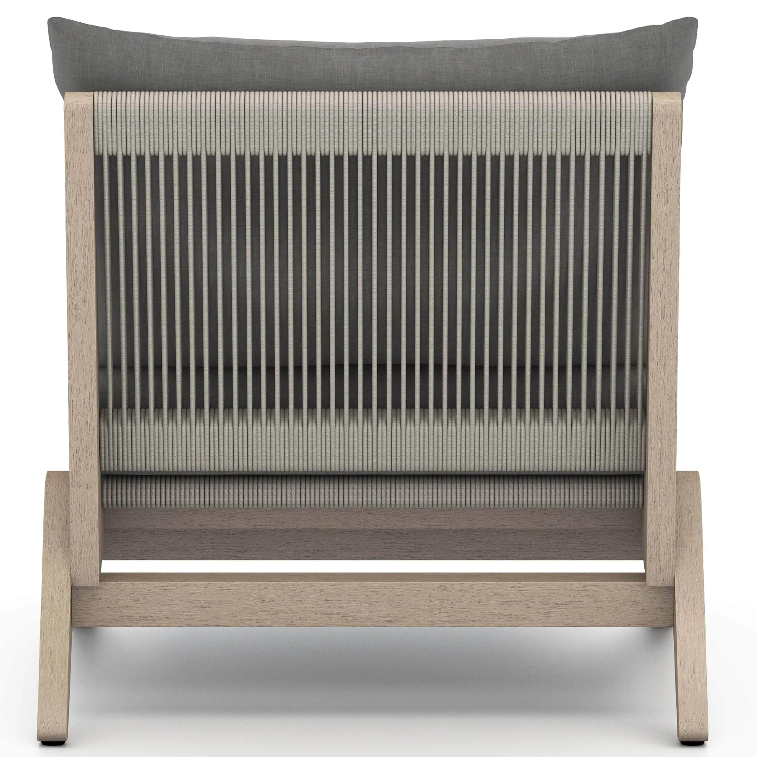 Virgil Outdoor Chair, Charcoal/Washed Brown