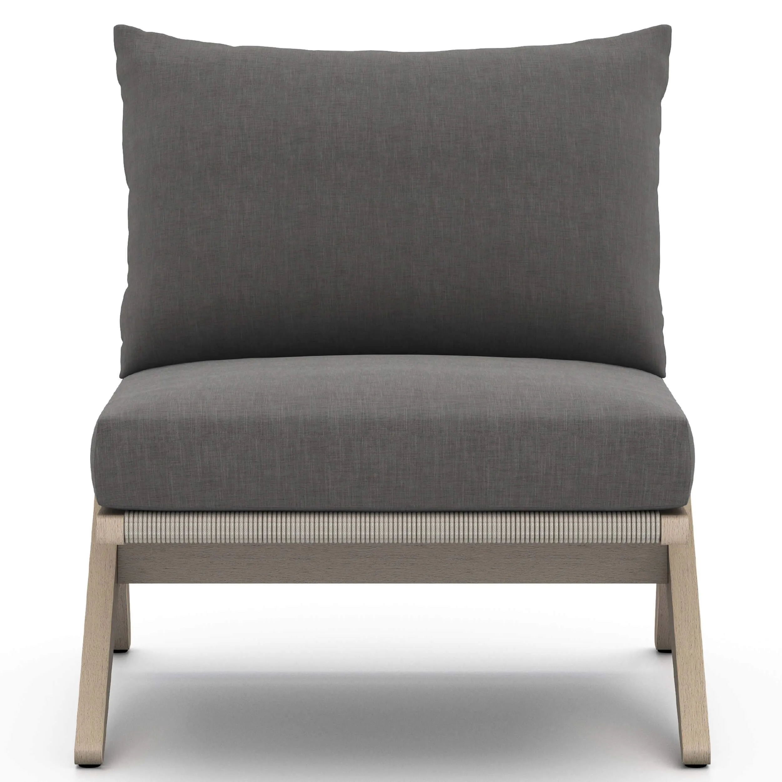 Virgil Outdoor Chair, Charcoal/Washed Brown